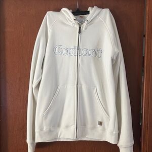 Carhartt Cream Full-Zip Hoodie